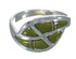 Turquoise Inlay Southwestern Silver Ring Size 5-1/4 WX63071