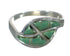 Silver Turquoise Inlay Southwestern Ring Size 4-3/4 WX63085