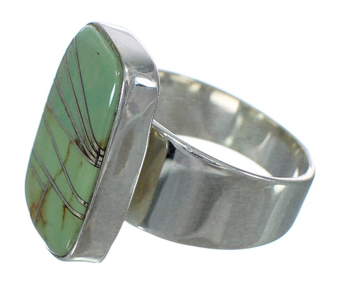 Southwestern Jewelry Sterling Silver And Turquoise Ring Size 7 WX63257