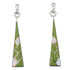 Genuine Sterling Silver Turquoise Opal Inlay Post Dangle Earrings RX66560