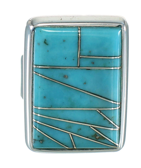 Silver Turquoise Southwest Ring Size 6-1/4 YX70422