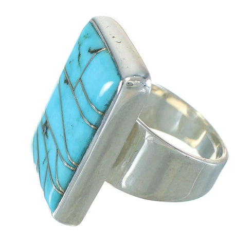 Silver Turquoise Southwestern Ring Size 5-1/2 YX70424