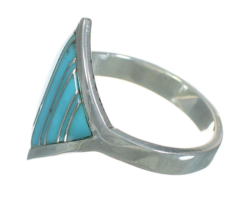 Turquoise Sterling Silver Southwest Jewelry Ring Size 8-1/4 YX70550