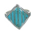 Southwest Turquoise Sterling Silver Jewelry Ring Size 8-1/4 YX70561