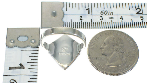 Southwest Turquoise Sterling Silver Jewelry Ring Size 8-1/4 YX70561