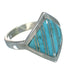 Silver And Turquoise Southwestern Jewelry Ring Size 6-3/4 YX70565
