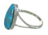 Southwestern Genuine Sterling Silver And Turquoise Jewelry Ring Size 8-1/2 YX70624