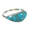 Silver Turquoise Inlay Southwest Ring Size 5-3/4 YX70647