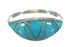 Silver Turquoise Inlay Southwest Ring Size 5-3/4 YX70647