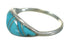 Silver Turquoise Inlay Southwest Ring Size 5-3/4 YX70647