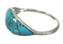 Genuine Sterling Silver And Turquoise Inlay Southwest Ring Size 5-1/4 YX70670
