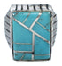 Sterling Silver And Turquoise Inlay Jewelry Ring Size 9-1/4 VX62676