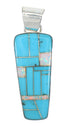 Turquoise And Opal Sterling Silver Southwestern Pendant WX63573