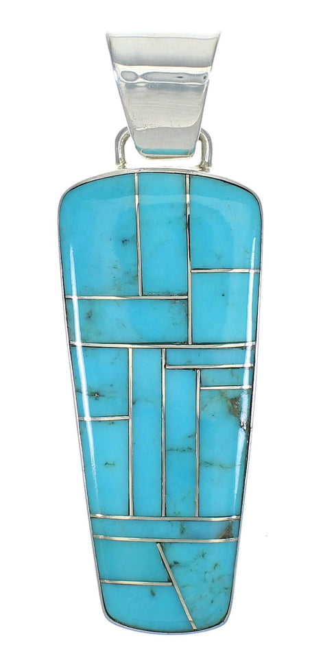 Authentic Sterling Silver And Turquoise Pendant MX63013