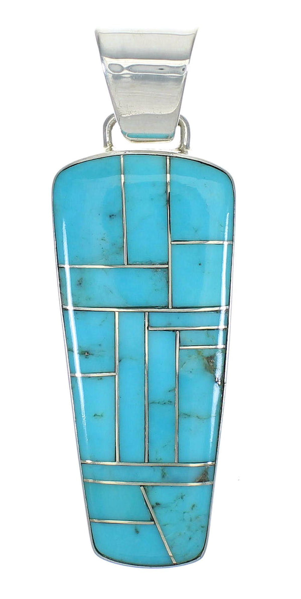 Authentic Sterling Silver And Turquoise Pendant MX63013