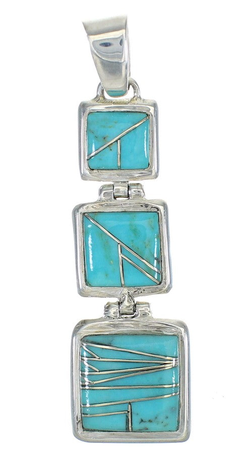 Turquoise Sterling Silver Southwest Pendant MX63065