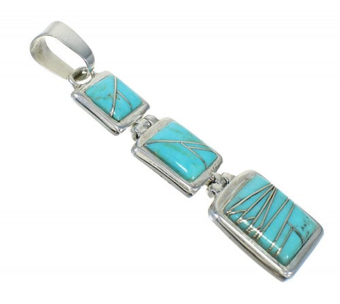 Turquoise Sterling Silver Southwest Pendant MX63065