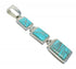 Turquoise Sterling Silver Southwest Pendant MX63065