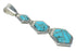 Authentic Sterling Silver Turquoise Pendant MX63077