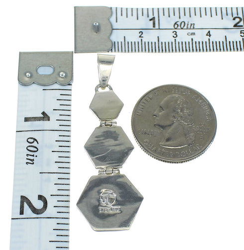 Authentic Sterling Silver Turquoise Pendant MX63077