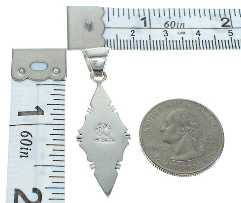Genuine Sterling Silver Turquoise Inlay Jewelry Pendant MX63091