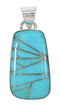 Sterling Silver Turquoise Inlay Jewelry Pendant MX63124