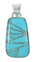Sterling Silver Turquoise Inlay Jewelry Pendant MX63124