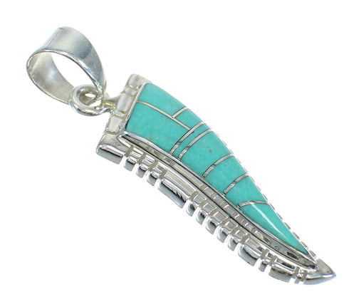 Sterling Silver Turquoise Inlay Pendant MX63133