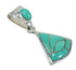 Turquoise Inlay Southwest Sterling Silver Pendant MX63171