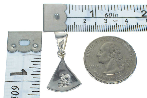 Turquoise Inlay Southwest Sterling Silver Pendant MX63171