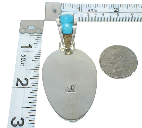 Sterling Silver Multicolor Native American Pueblo Design Pendant MX64177