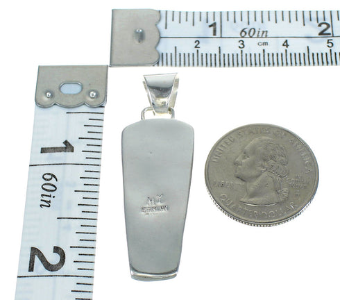Native American Village Or Pueblo Design Multicolor Silver Pendant MX64240