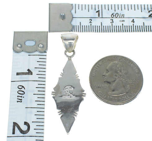 Southwest Native American Pueblo Design Multicolor Silver Pendant MX64311