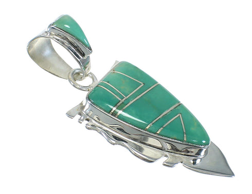 Southwest Sterling Silver Turquoise Pendant MX62714