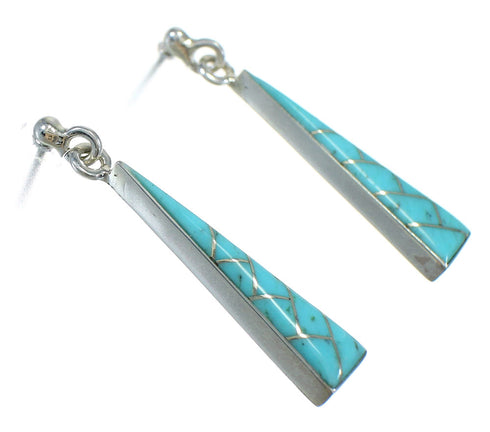 Sterling Silver Southwest Turquoise Post Dangle Earrings MX63259