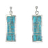 Genuine Sterling Silver Southwest Turquoise Post Dangle Earrings MX63355