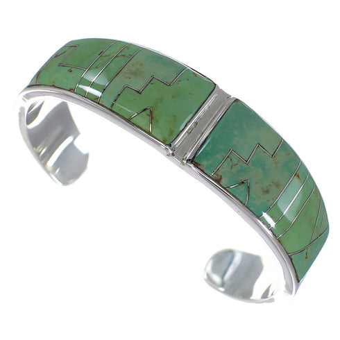 Southwest Genuine Sterling Silver Turquoise Bracelet VX63323