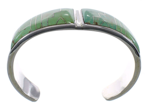 Southwest Genuine Sterling Silver Turquoise Bracelet VX63323