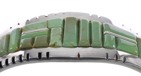 Southwest Authentic Sterling Silver Turquoise Heavy Bracelet VX63327
