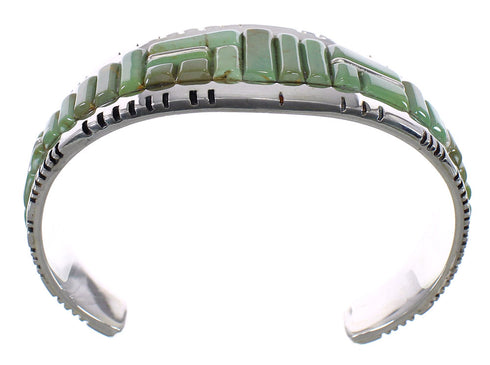 Southwest Authentic Sterling Silver Turquoise Heavy Bracelet VX63327