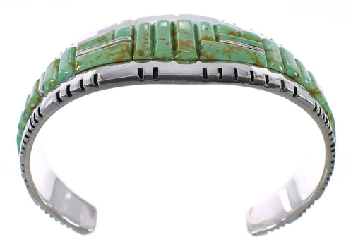 Southwest Sterling Silver Turquoise Heavy Bracelet VX63337