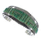 Southwest Sterling Silver Turquoise Inlay Heavy Bracelet VX63369