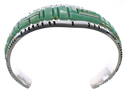 Southwest Sterling Silver Turquoise Heavy Bracelet VX63324
