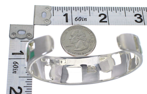 Sterling Silver Turquoise Inlay Cuff Bracelet Jewelry VX63346