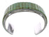 Substantial Sterling Silver Turquoise Inlay Cuff Bracelet Jewelry VX63350