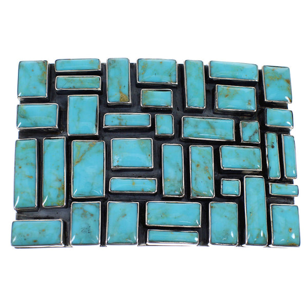 Turquoise Authentic Sterling Silver Southwest Belt Buckle AX78260