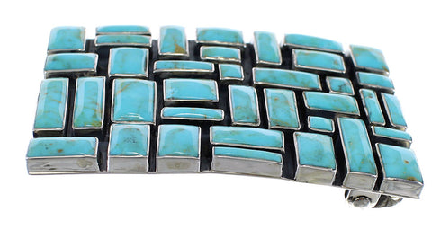 Turquoise Authentic Sterling Silver Southwest Belt Buckle AX78260