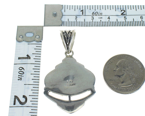 Genuine Sterling Silver Multicolor Inlay Pendant MX65382