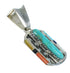 Genuine Sterling Silver Turquoise Multicolor Southwest Pendant MX65416
