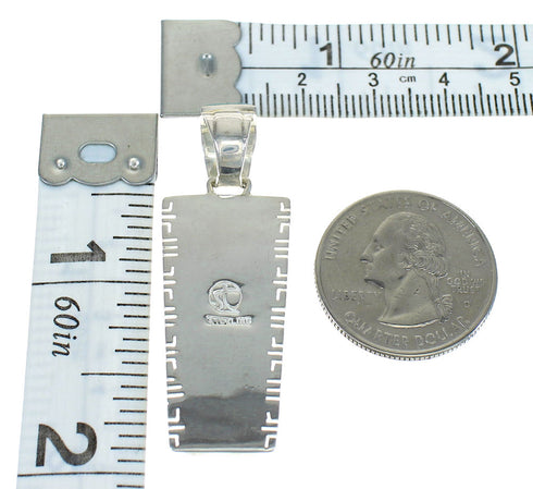 Southwest Authentic Sterling Silver Multicolor Jewelry Pendant MX65521